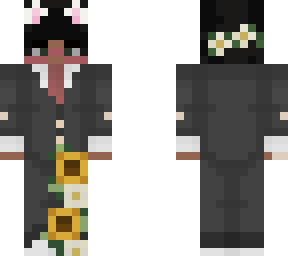 ash fancy flower suit