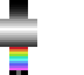 black shade bottom rainbow