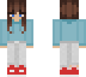 blue hoodie girl