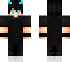 cool black and cyan/blue boy