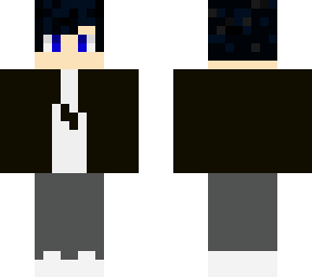 cool skin with white shirt and black jacket|boys skin