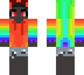 demon with rainbow sweater