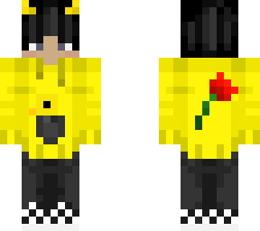 duck boy with yelllow shirt and black hair