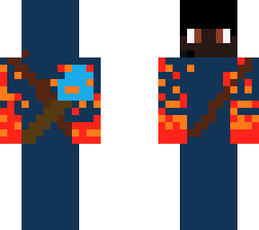 fire hell boy with axe