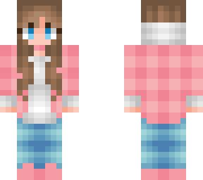 girl in pink hoodie & blue jeans