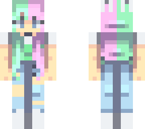 green and pink