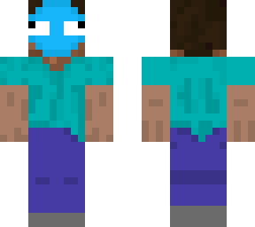 herobrine/steve expect he has wisp little derpy face.
