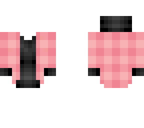 ob -  flower pink checkered hoodie
