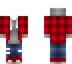 ob - checkered jacket w/ ripped jeans