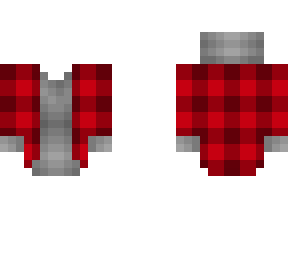 ob - red & grey checkered hoodie