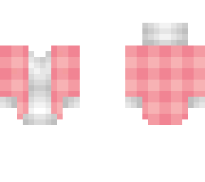 ob - white & pink checkered hoodie