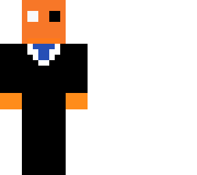 orange in a buisness suit