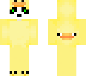 panda in duck onesie