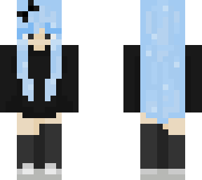 pastel blue and black fixed