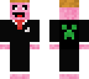 pink man with nice creeper suit