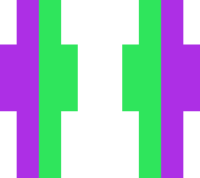 purple and green