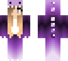 purple ombre dino girl
