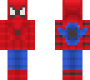 spiderman mask and red suit