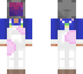 tv head with cow guy overalls
