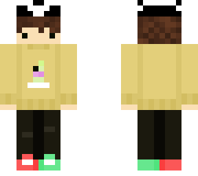 yellow sweater with lil radish on front