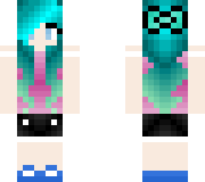 aqua haired girl