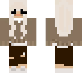 blond girl, brown pullover