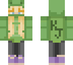 blonde girl in karl jacobs frog hoodie!! :)