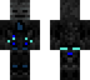 blue armored wither skeleton