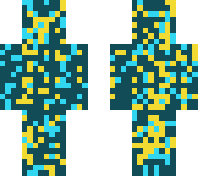 cyan and yellow dapples