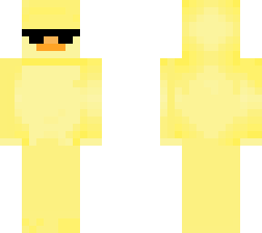 duck in a duck suit (removable hood and glasses)