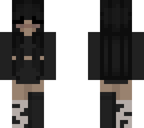 e-girl cow black hair