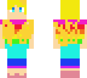 girl in a rainbow dress