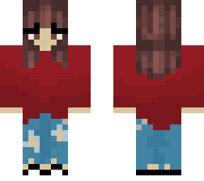girl red sweater with sunglasses