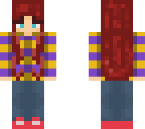 gold and purple shirt girl!
