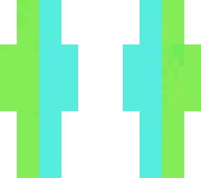 half blue half green
