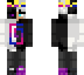 half enderman half girl with crown