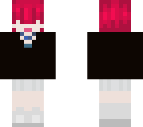 pink hair sweater with skirt