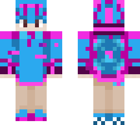 purple and blue skin