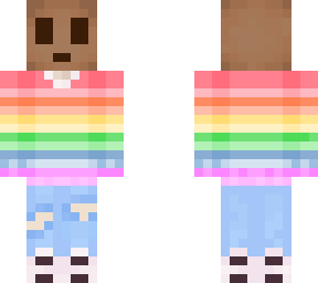 rainbow with a box head