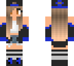 tomboy girl blue and black