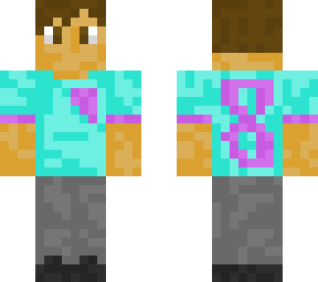 aqua&purple boy skin