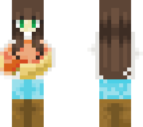 girl with pie sweater