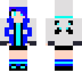 girl wolf blue