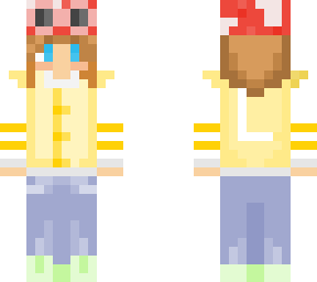 glasses & a mushroom hat