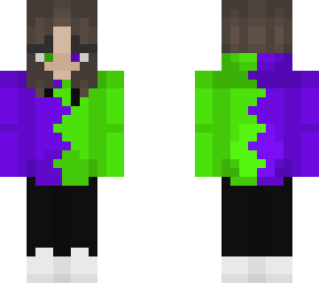 green/purple hoodie