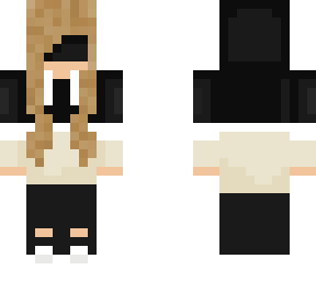 half black and tan hoodie girl skin