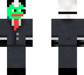 panda with pepe mask and suit