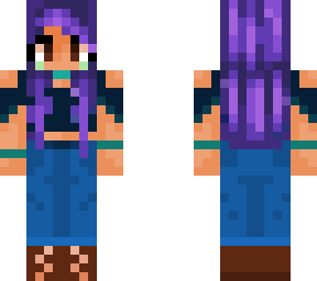 purple-haired casual girl