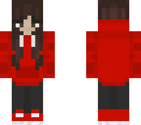 red hoodie girl