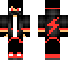 red hoodie with mask